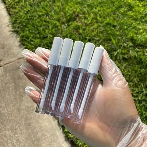 Empty Lip Gloss Wand Tubes w Stoppers-  White